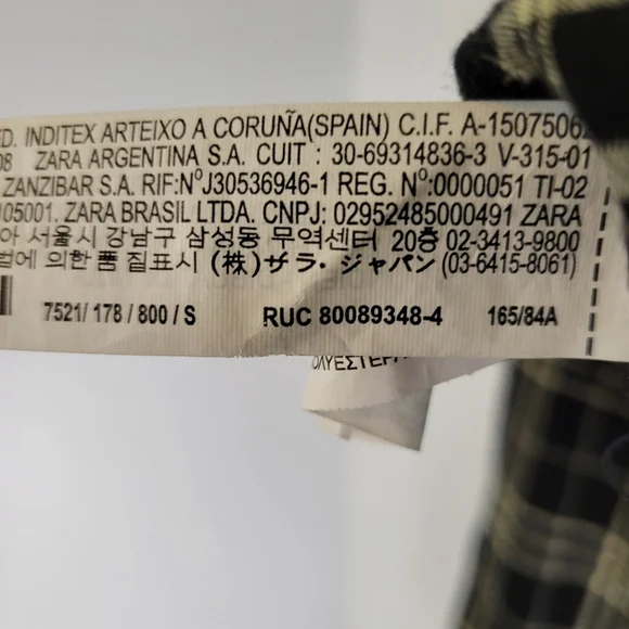 Zara trafaluc women's plaid long sleeve tunic top - Picture 10 of 16